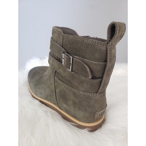 NEW SIZE 8 UGG JOSEFENE Short Cuff Suede Boots‎ Charcoal Gray Womens - Picture 3 of 7